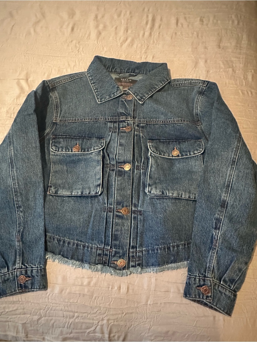 torrid Blue Denim Jacket with Front Flap Pockets